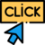 Graphic of a click sign